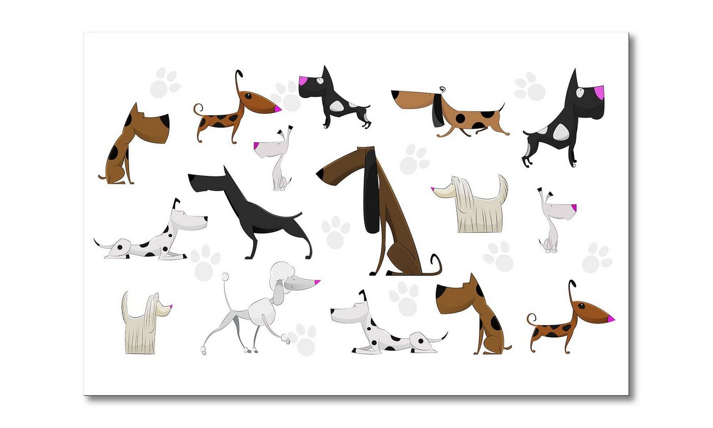 WandbilderXXL Leinwandbild Cartoon Dogs, Kinder Motive (1 St), Wandbild,in 6 Größen erhältlich von WandbilderXXL