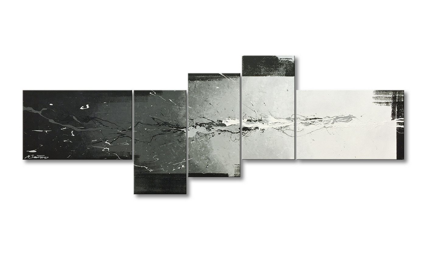 WandbilderXXL XXL-Wandbild Frozen Wave 210 x 80 cm, Abstraktes Gemälde, handgemaltes Unikat von WandbilderXXL