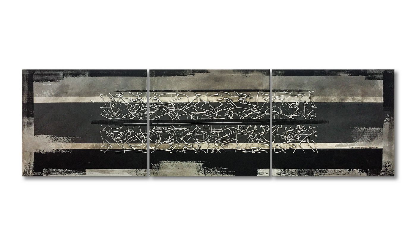 WandbilderXXL XXL-Wandbild Manhattan 240 x 70 cm, Abstraktes Gemälde, handgemaltes Unikat von WandbilderXXL