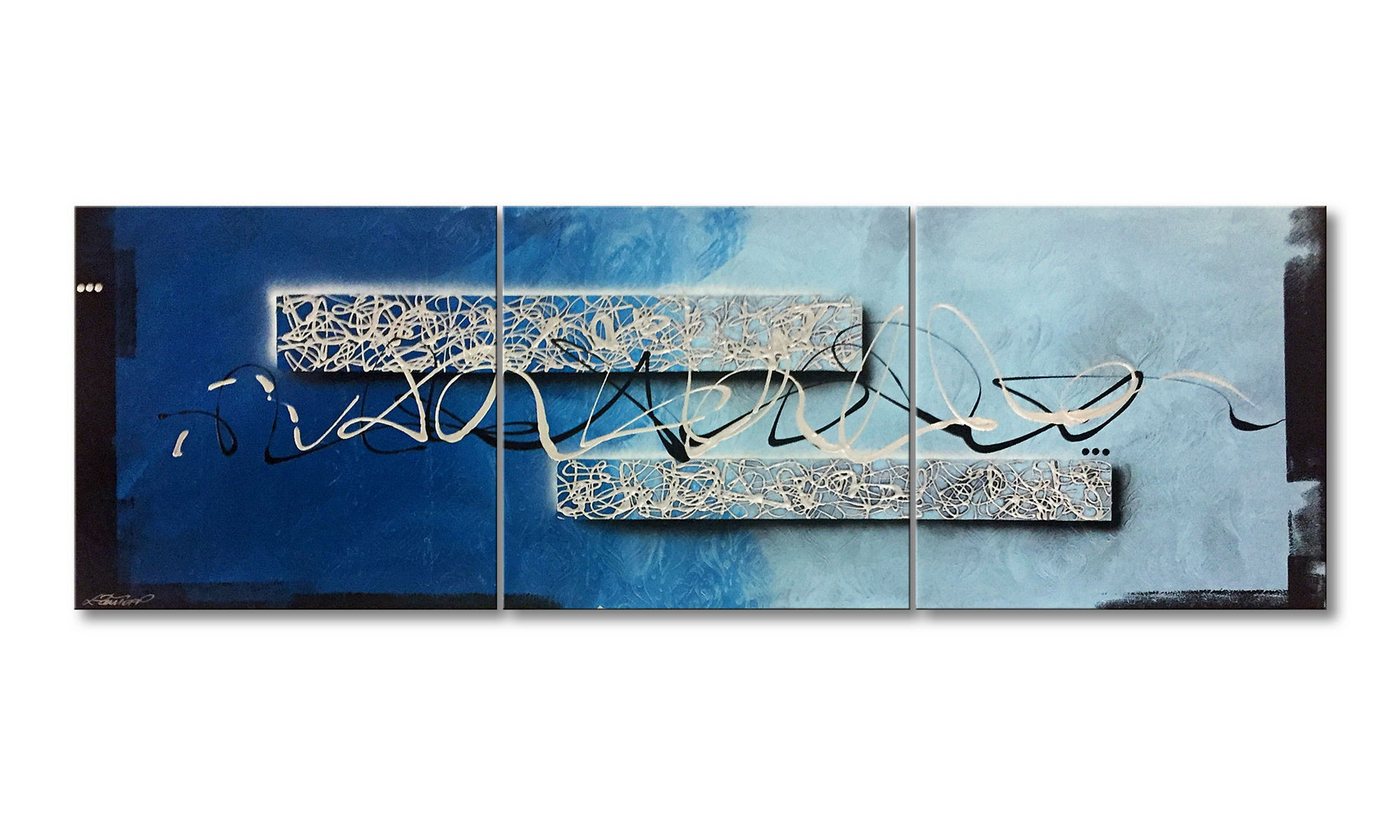 WandbilderXXL XXL-Wandbild Sounds Of Water 240 x 80 cm, Abstraktes Gemälde, handgemaltes Unikat von WandbilderXXL