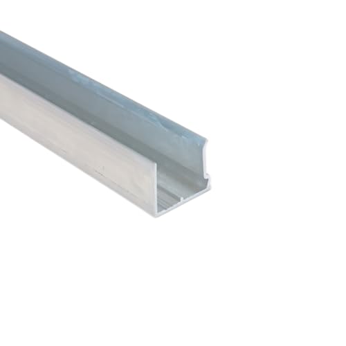 Alu-Abschlussprofil für Stegplatten aus XT PC PMMA Acrylglas Aluminium U-Profil mit Tropfkante (Stärke 16mm - Länge 1200mm) von Wandbreite