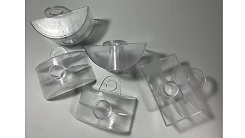 Abstandhalter aus PS Polystyrol Kunststoff, glasklar transparent, mit seitlicher Öse (Sinus Profil 76/18, Abstandhalter) von Wandbreite