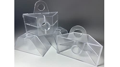 Abstandhalter aus PS Polystyrol Kunststoff, glasklar transparent, mit seitlicher Öse (Trapez Profil 70/18, Abstandhalter) von Wandbreite