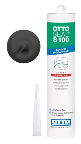 OTTOSEAL S 100 Premium-Sanitär-1K-Silicon Dichtstoff auf Acetat Basis Otto Chemie (matt anthrazit C8683) von Wandbreite