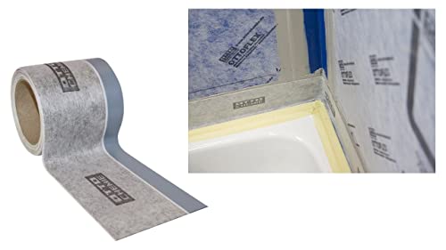 Otto-Chemie flexibles Abdichtungsband Polyprpylen Vlies mit selbstklebendem Butylkautschuk und Release Folie (Wannendichtband 4 Meter) von Wandbreite