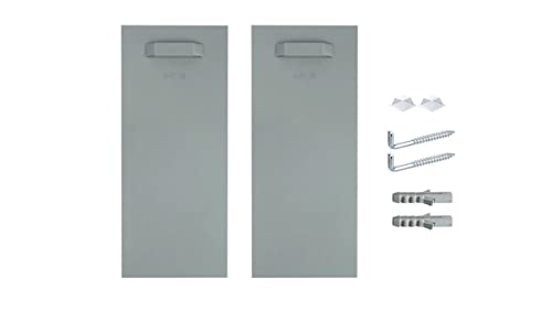 Selbstklebendes Befestigungsset Bilderhalter Spiegelhalter Dibond-Aufhänger Haftbleche (2x Halter | Schraubhaken | Silikonpuffer, 300x100mm) von Wandbreite