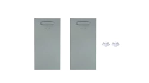 Selbstklebendes Befestigungsset Bilderhalter Spiegelhalter Dibond-Aufhänger Haftbleche (2x Halter | Silikonpuffer, 200x100mm) von Wandbreite