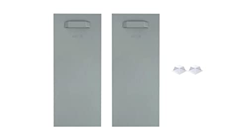 Selbstklebendes Befestigungsset Bilderhalter Spiegelhalter Dibond-Aufhänger Haftbleche (2x Halter | Silikonpuffer, 300x100mm) von Wandbreite