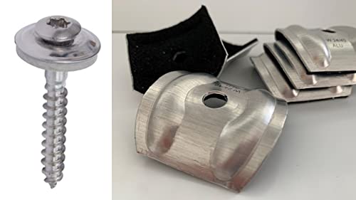 Set aus je 100 Stück Kalotten & Spengler-Schrauben TX20 EPDM-Dichtscheiben 4,5x45mm für Trapez-Sinus Profil 76/18 Wellplatten PMMA Acrylglas von Wandbreite