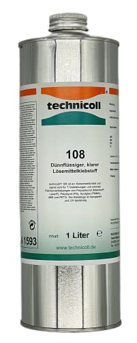 Technicoll 108 Kaltschweißmittel dünnflüssiger klarer Lösemittelkleber Polycarbonat T-Klebungen Flächenklebungen (Technicoll 108) von Wandbreite