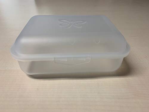 Wandbreite Vesperdose Brotbox Lunchbox Kunststoff-Behälter transparent (18x13x6,5cm) 0,9 Liter BPA-frei für Kinder und Erwachsene Buchsteiner von Wandbreite