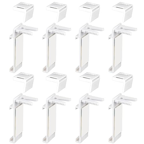 Clamp Support Pleated Blind, 2 Set Self-Adhesive Klemmfix Halterung No Drilling Replacement Parts, Klemmfix Bracket for Window Pleated Blinds with Four Drawstrings von WanderGo