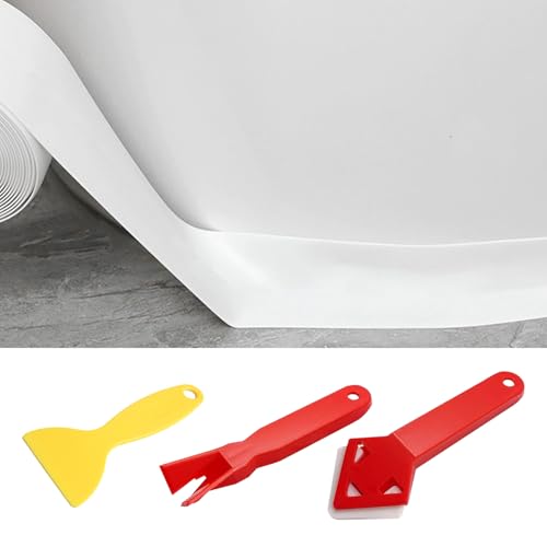 Dichtungsband Selbstklebend Wasserdicht, 2 Rollen Weiß Dichtband Selbstklebend und 3 Dichtungswerkzeug Set, Dichtungsband Wasserdicht für Küche,Badezimmer, Toilette, Wandecke Dichtungsband Selbstklebend Wasserdicht, 2 Rollen Weiß Dichtband Selbstklebend und 3 Dichtungswerkzeug Set, Dichtungsband Wasserdicht für Küche,Badezimmer, Toilette, Wandecke von WanderGo