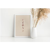 Mond Phasen Art Print Boho Celestial Wall Decor von WanderbyWonderCo