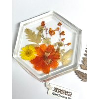 Blumen-Harz-Untersetzer Blumen-Schmuckstück-Tablett | Untersetzer Ring Schale Dekoratives Tablett Schmuckschälchen Seifenschale von WanderlustWaresShop