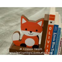 Fuchs Und Waschbär Holz Buchstützen - Custom Erstellt Eine Koordination Mit Ihrem Dekor Oder Kindergarten Buchstaben | Echo Buchstützen, Waldtiere von WanderlustbyAlissa