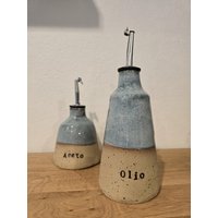 Keramik Öl - & Essigflasche Grün | Olivenölflasche Mit Ausgießer Handgemachte Kitchenware Rustic Pottery Bottle Ceramic Oil Cruet Keramik Öl - & Essigflasche Grün | Olivenölflasche Mit Ausgießer Handgemachte Kitchenware Rustic Pottery Bottle Ceramic Oil Cruet von Wanderlustclaycraft