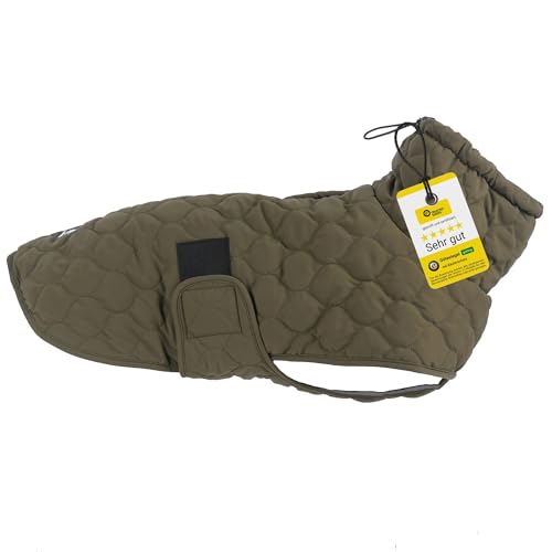 Wanderpfote Hundemantel – Steppjacke Hundejacke Stilvoll und Elegant – Hundemantel Wasserdicht – optimal für kleine und mittelgroße Hunde (Grün, L) Wanderpfote Hundemantel – Steppjacke Hundejacke Stilvoll und Elegant – Hundemantel Wasserdicht – optimal für kleine und mittelgroße Hunde (Grün, L) von Wanderpfote