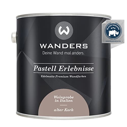 Wanders Pastell Erlebnisse 2,5L - Alter Kork/Helles Taupe - Edelmatte Wandfarbe! Küchenmöbellack und Möbelfarbe. Kreidefarbe für Holz & mehr. Hohe Deckkraft, schnell trocknend von Wanders24