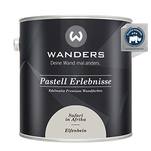 Wanders Pastell Erlebnisse 2,5L - Elfenbein/Sehr Helles Beige - Edelmatte Wandfarbe! Küchenmöbellack und Möbelfarbe. Kreidefarbe für Holz & mehr. Hohe Deckkraft, schnell trocknend von Wanders24