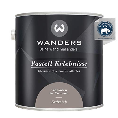 Wanders Pastell Erlebnisse 2,5L - Erdreich/Helles Grau - Edelmatte Wandfarbe! Küchenmöbellack und Möbelfarbe. Kreidefarbe für Holz & mehr. Hohe Deckkraft, schnell trocknend von Wanders24