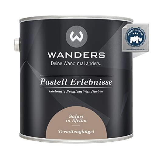 Wanders Pastell Erlebnisse 2,5L - Termitenhügel/Helles Taupe - Edelmatte Wandfarbe! Küchenmöbellack und Möbelfarbe. Kreidefarbe für Holz & mehr. Hohe Deckkraft, schnell trocknend von Wanders24