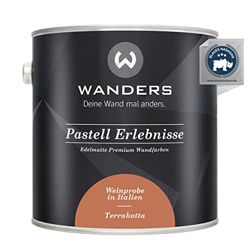 Wanders Pastell Erlebnisse 2,5L - Terrakotta/Rotbraun - Edelmatte Wandfarbe! Küchenmöbellack und Möbelfarbe. Kreidefarbe für Holz & mehr. Hohe Deckkraft, schnell trocknend von Wanders24