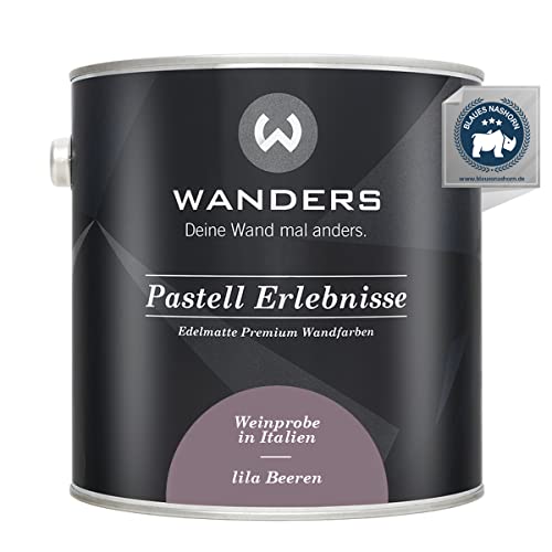 Wanders Pastell Erlebnisse 2,5L - Lila Beeren/Gedämpftes Lila - Edelmatte Wandfarbe! Küchenmöbellack und Möbelfarbe. Kreidefarbe für Holz & mehr. Hohe Deckkraft, schnell trocknend von Wanders24