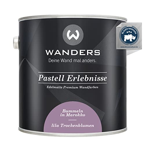 Wanders Pastell Erlebnisse 2,5L - Lila Trockenblumen/blasses Lila - Edelmatte Wandfarbe! Küchenmöbellack und Möbelfarbe. Kreidefarbe für Holz & mehr. Hohe Deckkraft, schnell trocknend von Wanders24