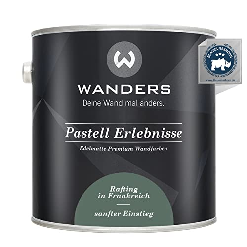 Wanders Pastell Erlebnisse 2,5L - Sanfter Einstieg/Dunkles Seegrün - Edelmatte Wandfarbe! Küchenmöbellack und Möbelfarbe. Kreidefarbe für Holz & mehr. Hohe Deckkraft, schnell trocknend von Wanders24