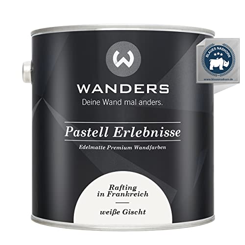 Wanders Pastell Erlebnisse 2,5L - Weiße Gischt/Sehr Helles Grau - Edelmatte Wandfarbe! Küchenmöbellack und Möbelfarbe. Kreidefarbe für Holz & mehr. Hohe Deckkraft, schnell trocknend von Wanders24