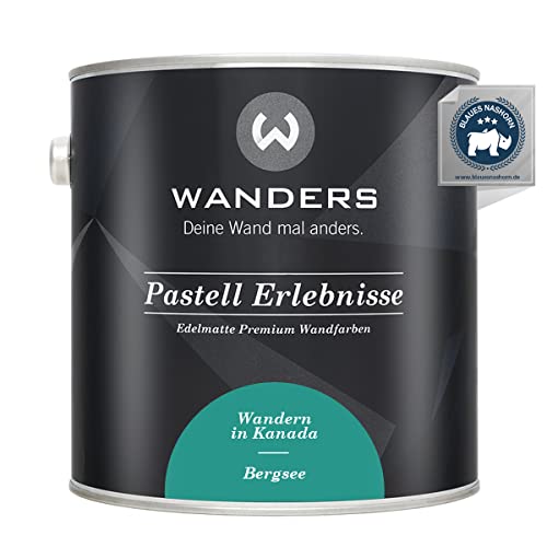 Wanders Pastell Erlebnisse 2,5L - Bergsee/Dunkles Türkis - Edelmatte Wandfarbe! Küchenmöbellack und Möbelfarbe. Kreidefarbe für Holz & mehr. Hohe Deckkraft, schnell trocknend von Wanders24