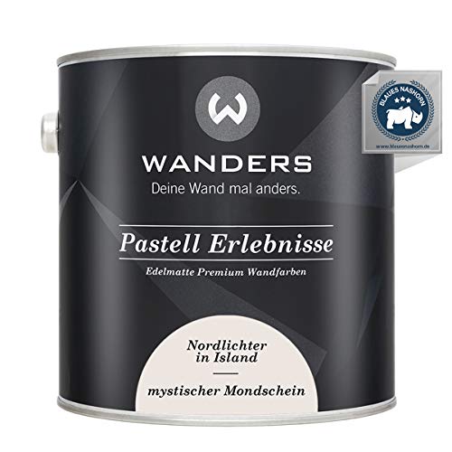 Wanders Pastell Erlebnisse 2,5L - Mystischer Mondschein/Helles Beige - Edelmatte Wandfarbe! Küchenmöbellack und Möbelfarbe. Kreidefarbe für Holz & mehr. Hohe Deckkraft, schnell trocknend von Wanders24