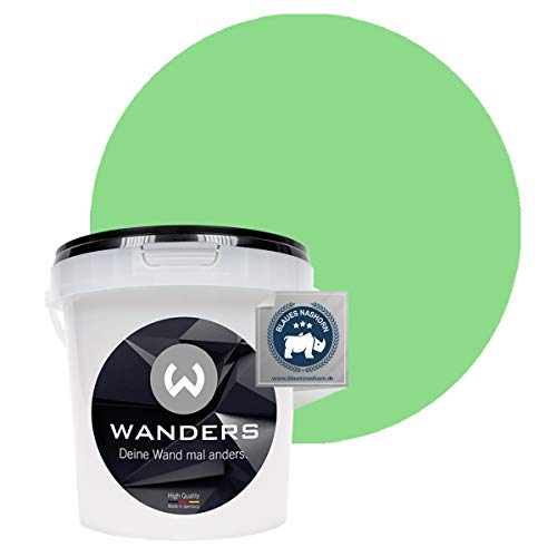 Wanders24 Tafelfarbe (1Liter, Hellgrün) Blackboard Paint - Tafellack - abwischbare Wandfarbe - in 20 Farbtönen erhältlich - Made in Germany von Wanders24