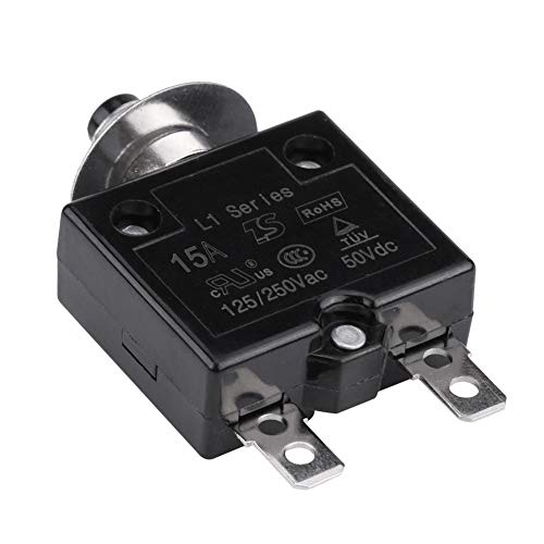 Verrückter Verkauf Thermoschalter Leistungsschalter, 5-30 Ampere Drucktaste Manueller Reset-Leistungsschalter - Überstrom-Überlastschutz(15A) von Wandisy