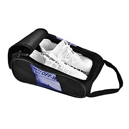 Wandisy Verrückter Golfschuhe Tasche - Tragbare atmungsaktive Golfschuhe Tasche Tasche Aufbewahrungstasche Sportzubehör 2Colors(Schwarz und blau) von Wandisy