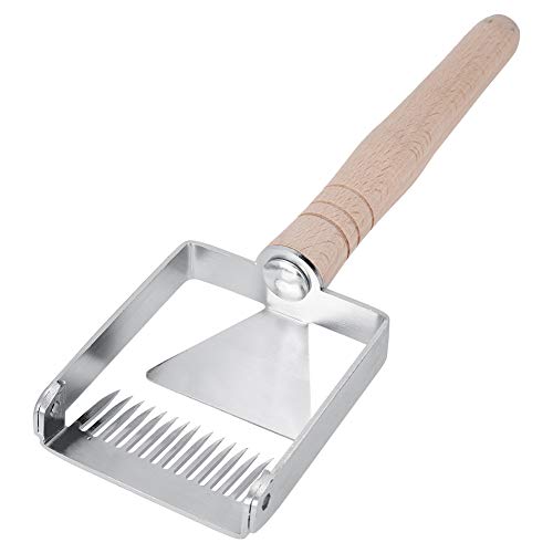 Wandisy Verrückter Honey Uncapping Gabel, Honeycomb Honey Edelstahlschaber Imkerei Zinken Uncapping Gabel Hive Holzgriff von Wandisy
