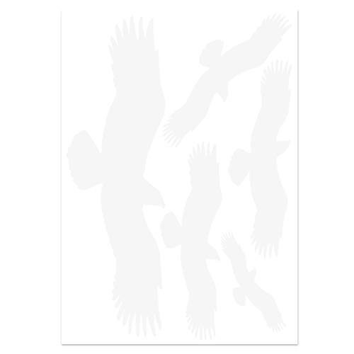 Wandkings Vogelschutz und Fensterschutz, 5 Aufkleber im Set zum Schutz vor Vogelschlag, weiß - erhältlich in 33 Farben von Wandkings.de