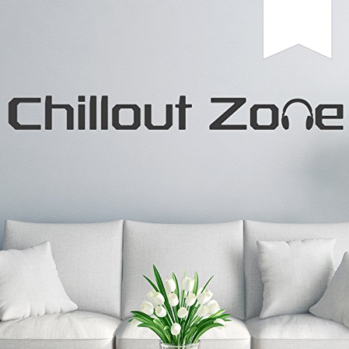 Wandkings Wandtattoo Chillout Zone 100 x 11 cm weiß - erhältlich in 33 Farben von Wandkings.de