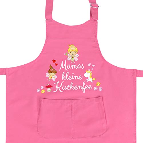 WANDKINGS Kinderschürze Mamas kleine Küchenfee - Wähle Farbe - PINK von WANDKINGS