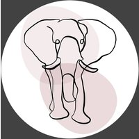 Wandkraft | Wanddekoration Fineline Elefant von Wandkraft