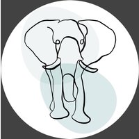 Wandkraft | Wanddekoration Fineline Elefant von Wandkraft