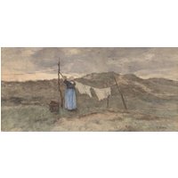 Wandkraft | Wanddekoration Wäscheleine in den Dünen Wandkraft | Wanddekoration Wäscheleine in den Dünen von Wandkraft