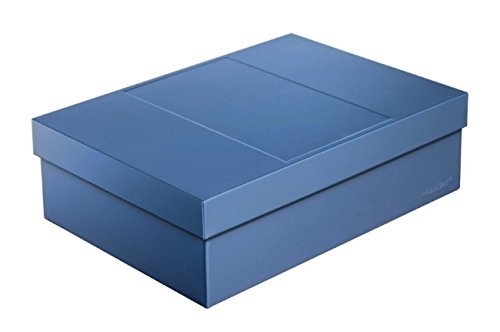 Infinity Boxes Metallbox + Deckel, Aufbewahrungsbox, blau, lebensmittelecht, stapelbar, rechteckig, L25xB18xH8 cm von Infinity Boxes