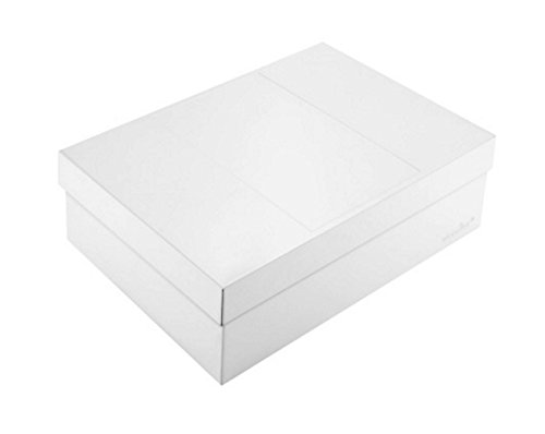 Infinity Boxes Metallbox + Deckel, Aufbewahrungsbox, Creme-weiß, lebensmittelecht, stapelbar, rechteckig, L18xB12xH7 cm von Infinity Boxes