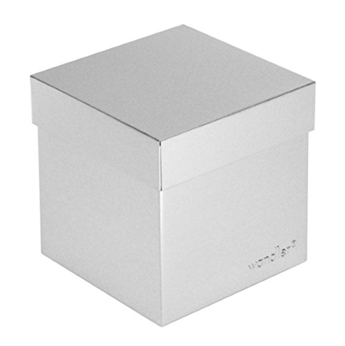 Wandler by Infinity Boxes Metallbox + Deckel, Metall-Würfel, Silber, lebensmittelecht, stapelbar, quadratisch, L9,4xB9,4xH9,4 cm von Wandler by Infinity Boxes