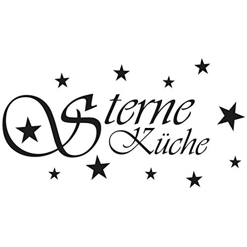 Wandtattoo Sterne Küche 002 - Größe: L - 75cm x 40cm - 23 mögliche Farben von Wandtattoo - Küche