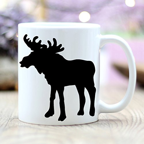 Wandtattoo-Loft® Bedruckte Keramiktasse Knutschende Elche/beidseitig/Tasse/Becher/Spülmaschinenfest/Kaffeetasse mit Motiv von Wandtattoo-Loft