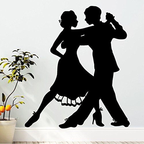 Wandtattoo-Loft „Tänzer Tango Tanzen“ - Wandtattoo / 54 Farben / 3 Größen/schwarz / 115 cm (breit) x 133 cm (hoch) von Wandtattoo-Loft