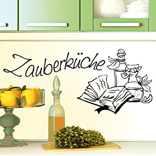 Wandtattoo-Loft „Zauber Küche“ - / Wandtattoo / 54 Farben / 3 Größen/Hellbraun / 35 x 78 cm von Wandtattoo-Loft